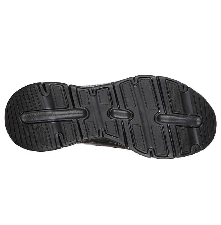 Hombre SKECHERS | Negro Deportivo Sin Cordones Skechers Arch Fit