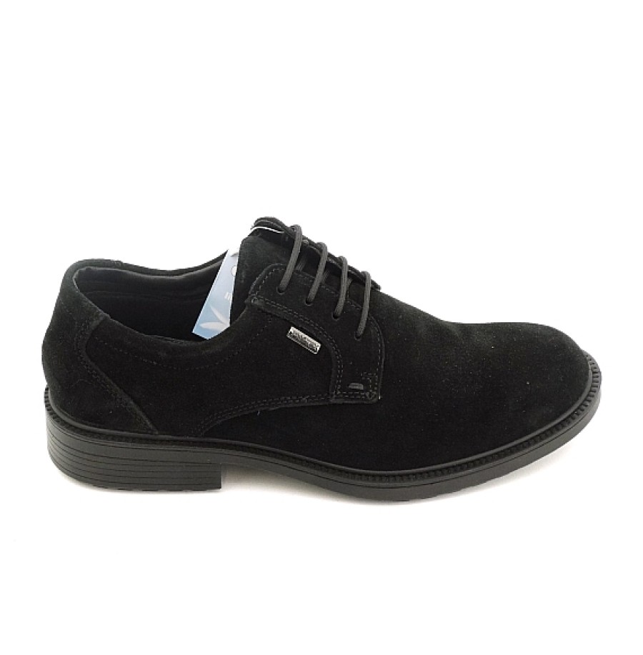 Hombre IMAC | Negro Serraje Zapato Cordones Impermeable Imactex