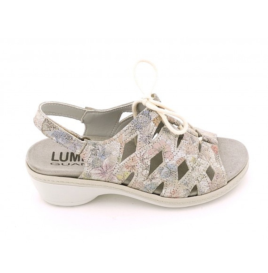 Mujer LUMEL | Multi Sandalia Piel Cordones Ancho Especial