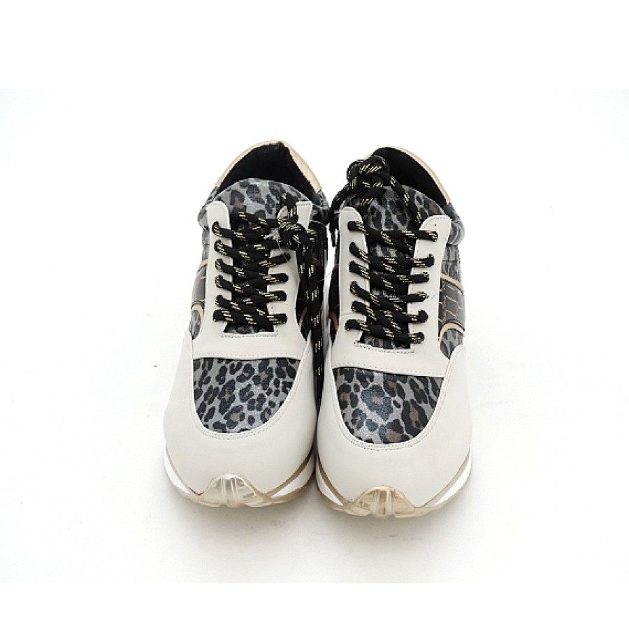 Mujer NIZAyZAS | Chic Sneaker Animal Print Detalles Oro