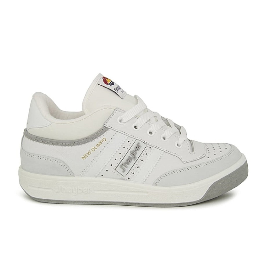 Hombre J HAYBER | Zapatillas J-Hayber New Olimpo Piel Blanco Gris