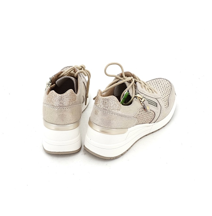 Mujer D'ANGELA | Sneaker Cuna Cordones Y Cremallera