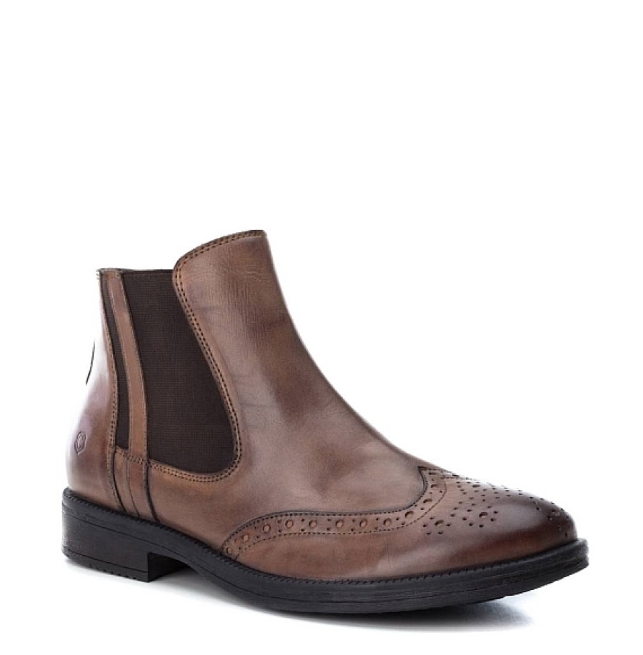 Hombre XTI Footwear | Botin Piel Elastico Y Cremallera