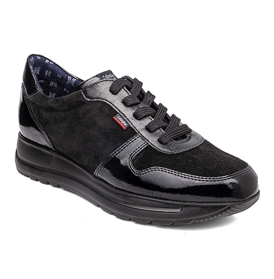 Mujer CALLAGHAN | Negro Combinado Zapato Deportivo Callaghan Cordones