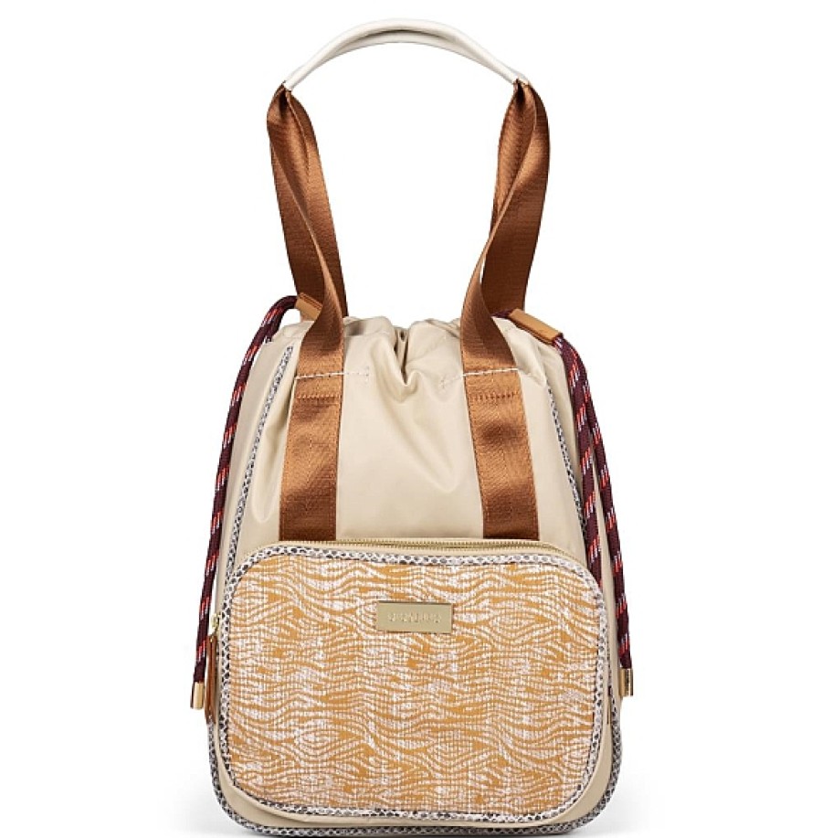 Bolsos GIOSEPPO | Bolso Beige Detalles Naranjas Carnac Gioseppo