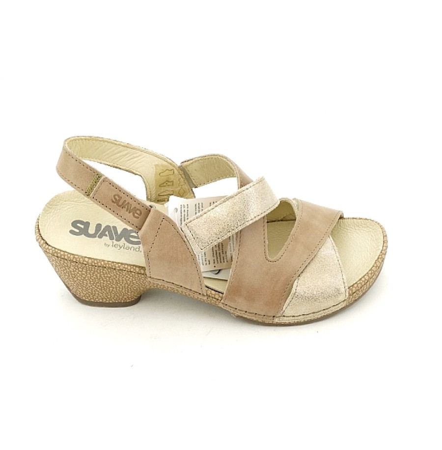 Mujer LEYLAND | Sandalia Piel 2 Cruces Con Cuna - Plantilla Extraible