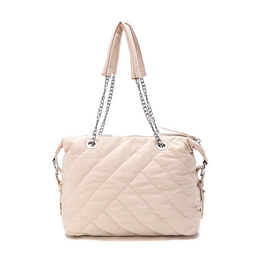 Bolsos XTI Footwear | Beig Bolso Nylon Pespuntes