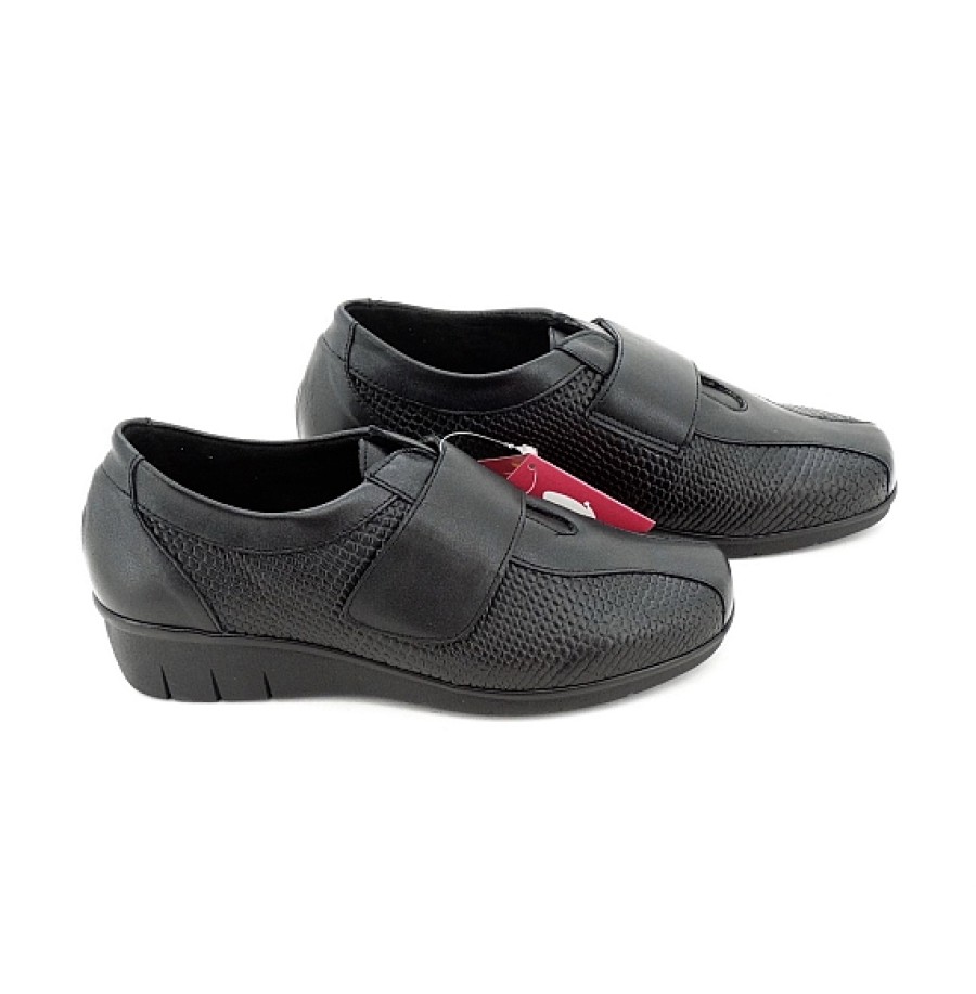 Mujer NIZAyZAS | Negro Zapto Velcro Piton Plantilla