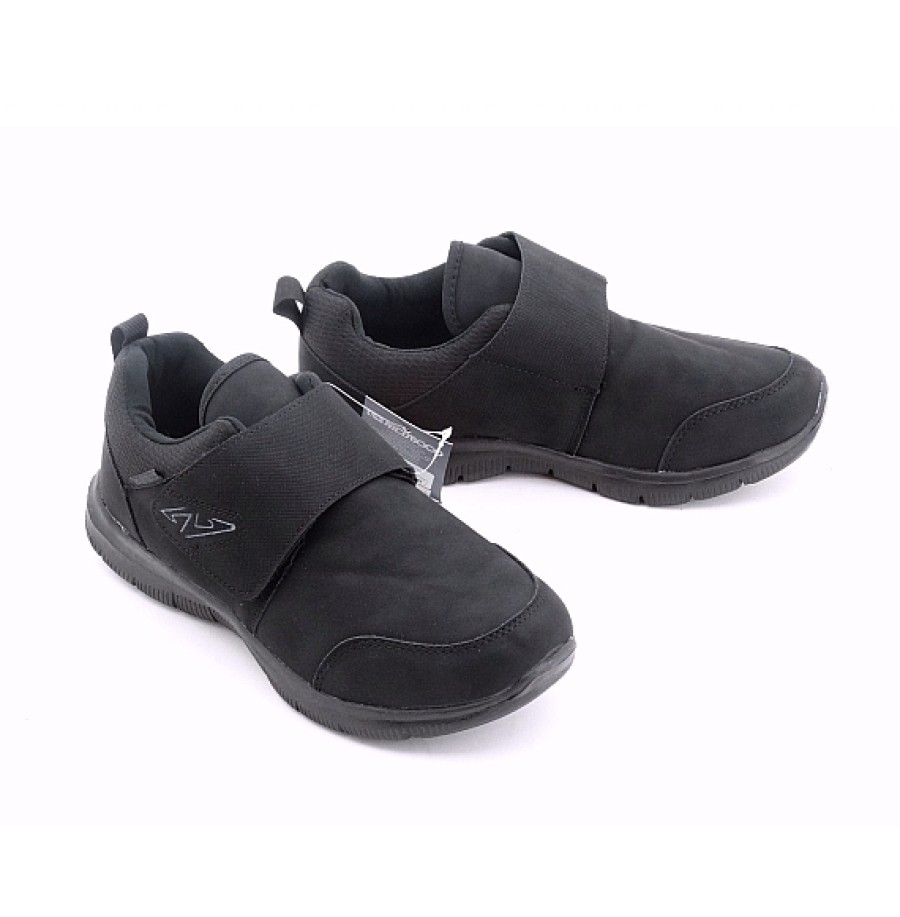 Hombre NICOBOCO | Negro Zapato Deportivo Velcro Flex Memory