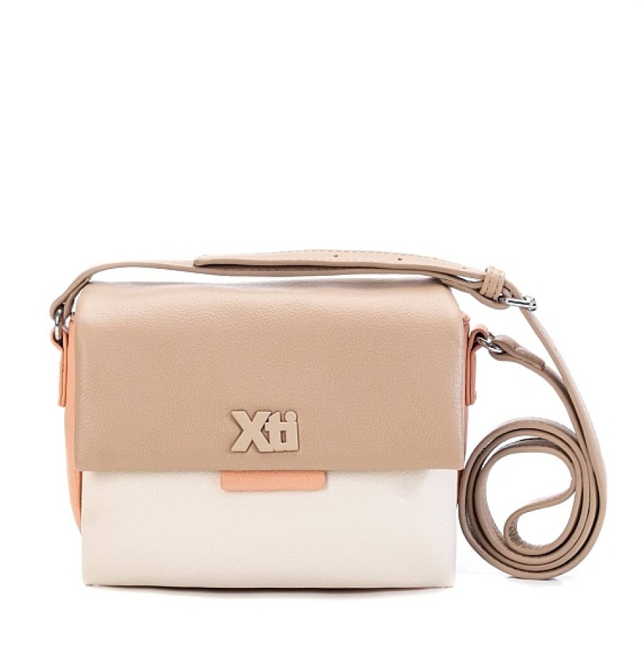 Bolsos XTI Footwear | Nude Blanca Bandolera Solapa