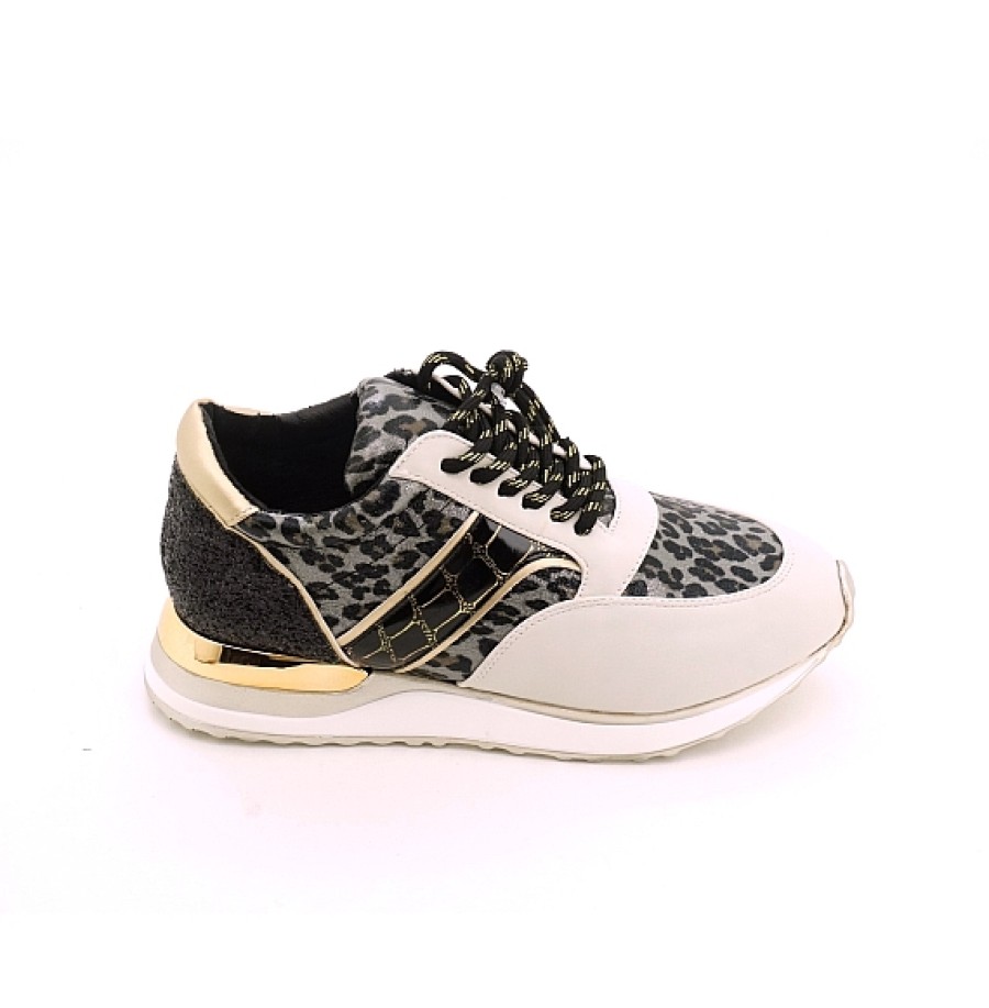 Mujer NIZAyZAS | Chic Sneaker Animal Print Detalles Oro