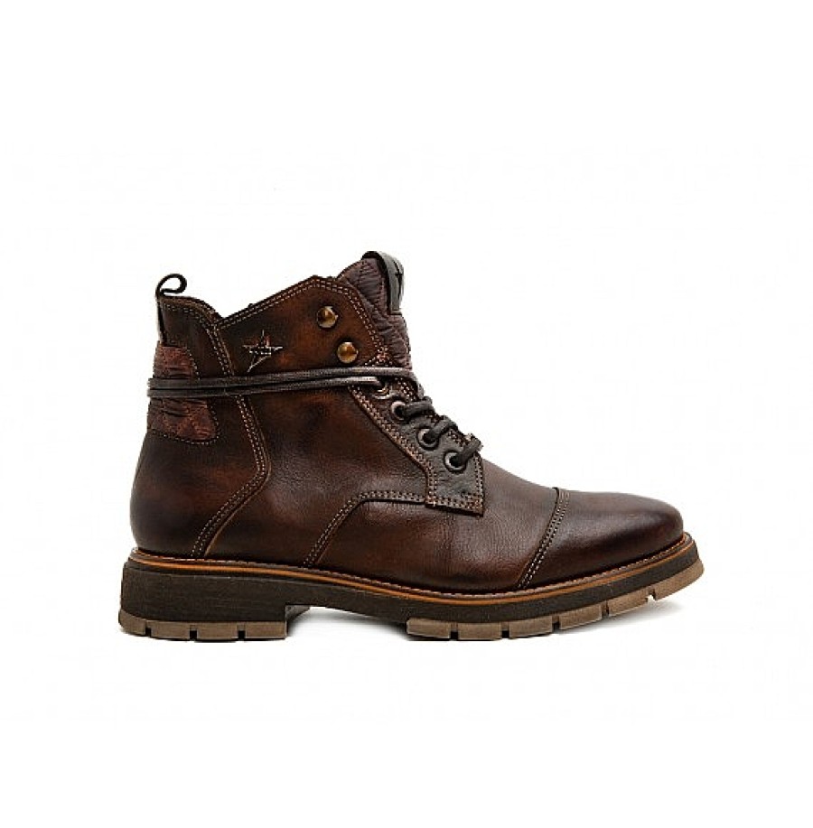 Hombre CETTI | Moka Nature Bota Piel Cordones Cetti