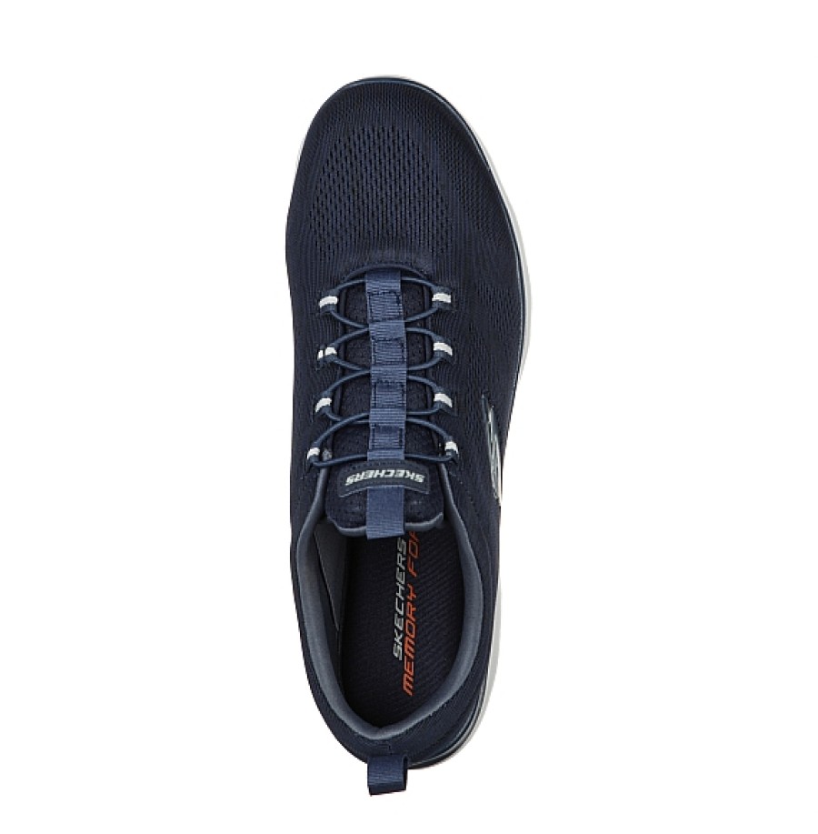 Hombre SKECHERS | Azul Deportivo Cordones Elasticos Skechers Summits