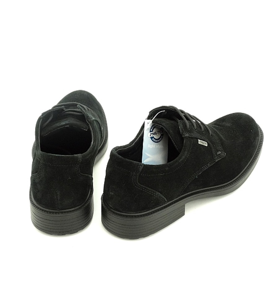 Hombre IMAC | Negro Serraje Zapato Cordones Impermeable Imactex