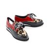 Mujer NIVAL | Zapato Combinado Negro Rojo Leopardo