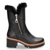 Mujer PANAMA JACK | Bota Negra 1/2 Cana Piel Con Tacon Y Forro Pelo Philadelphia Panama Jack