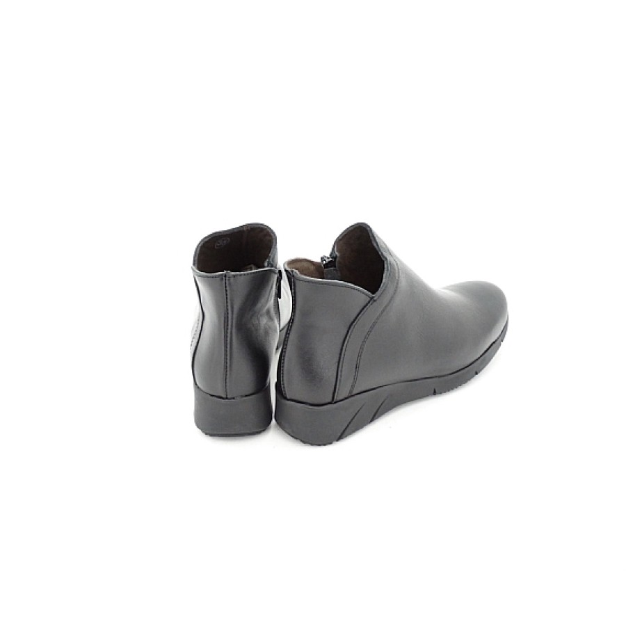 Mujer VICTORIANO | Negro Botin Piel Pico Lateral Planta Memory