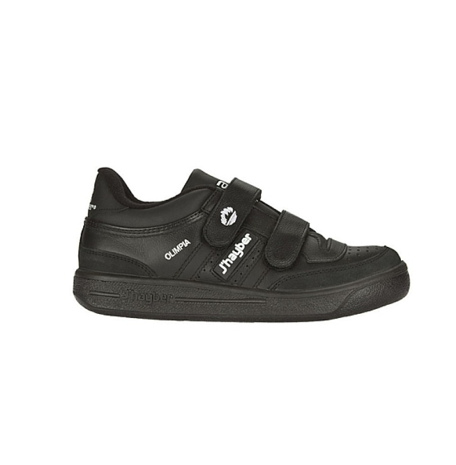 Hombre J HAYBER | Olimpia Zapatillas 2 Velcros J-Hayber Piel Negra