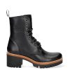 Mujer PANAMA JACK | Bota De Piel Negra Con Tacon Y Cordones Padma Panama Jack