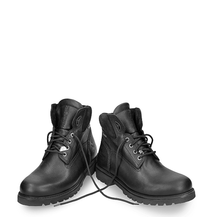 Hombre PANAMA JACK | Bota Piel Negra Cordones Forro Gore-Tex Amur Gtx Panama Jack