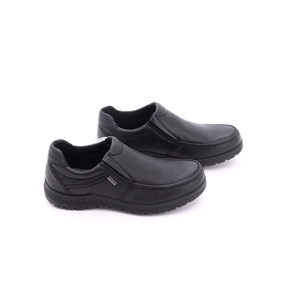 Hombre IMAC | Negro Piel Zapato Copete Impermeable Imactex