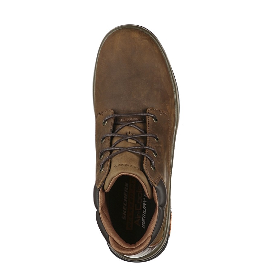 Hombre SKECHERS | Taupe Bota Skechers Segment Brogden Piso Goodyear