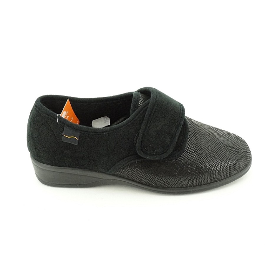 Mujer DR.CUTILLAS | Zapato Velcro Brillo - Ancho Especial Dr.Cutillas