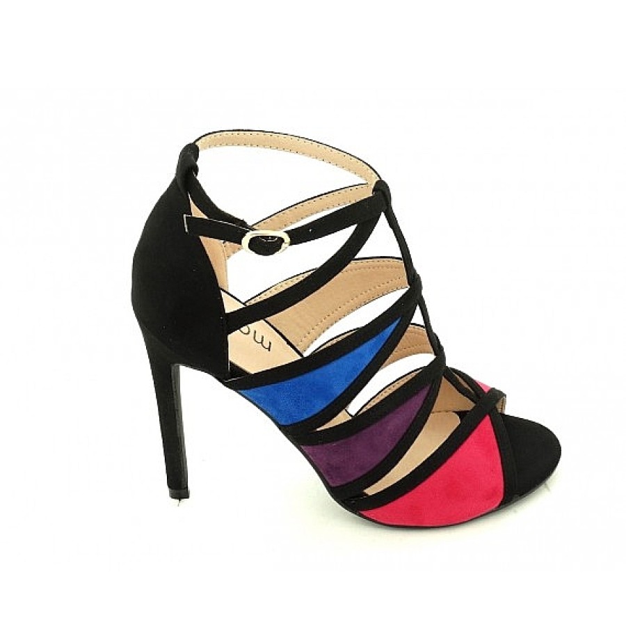 Mujer MADRID | Sandalia Piezas Multicolor Tacon Alto